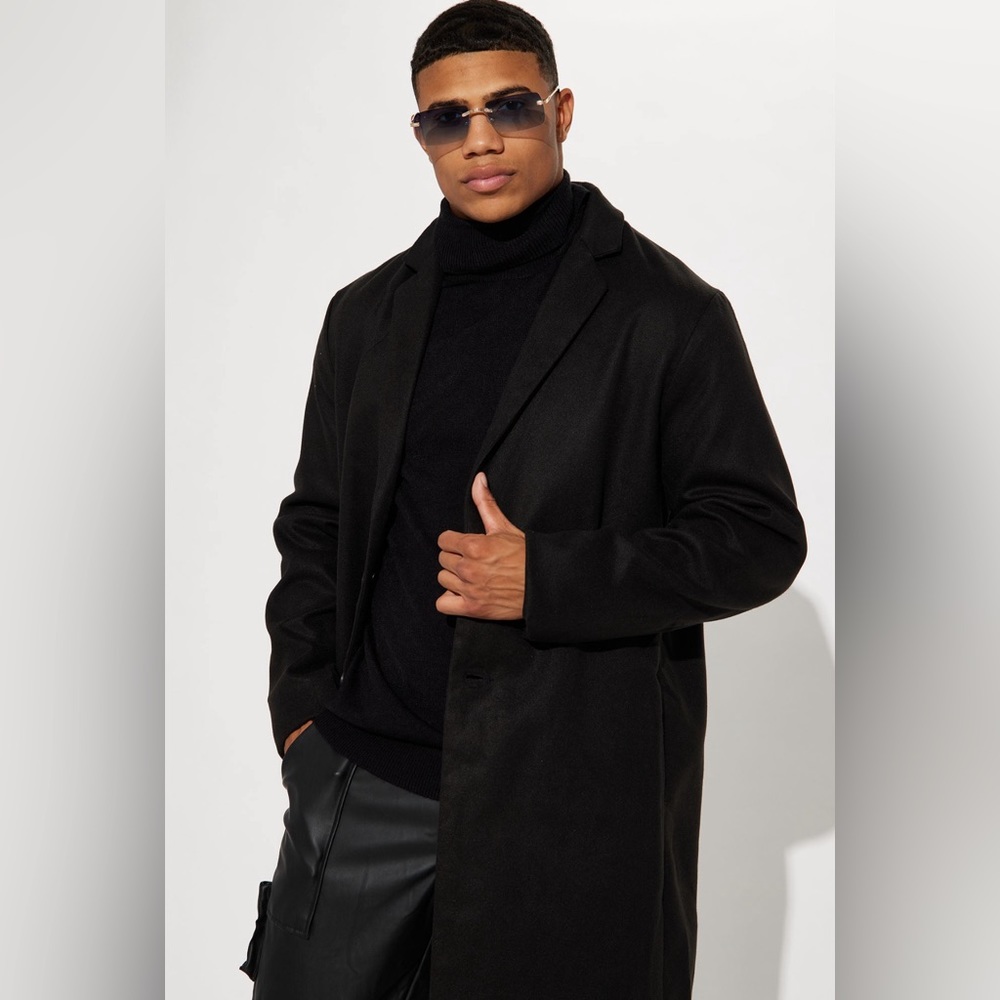 Black Car Coat- Size 3x MEN